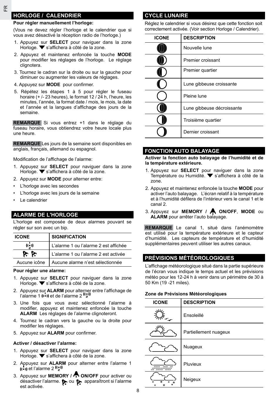 Oregon Scientific SCIENTICTM WEATHER STATION WMR100A User Manual | Page 52 / 115