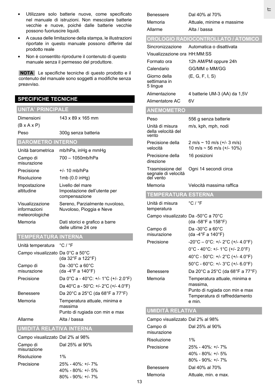 Oregon Scientific SCIENTICTM WEATHER STATION WMR100A User Manual | Page 71 / 115