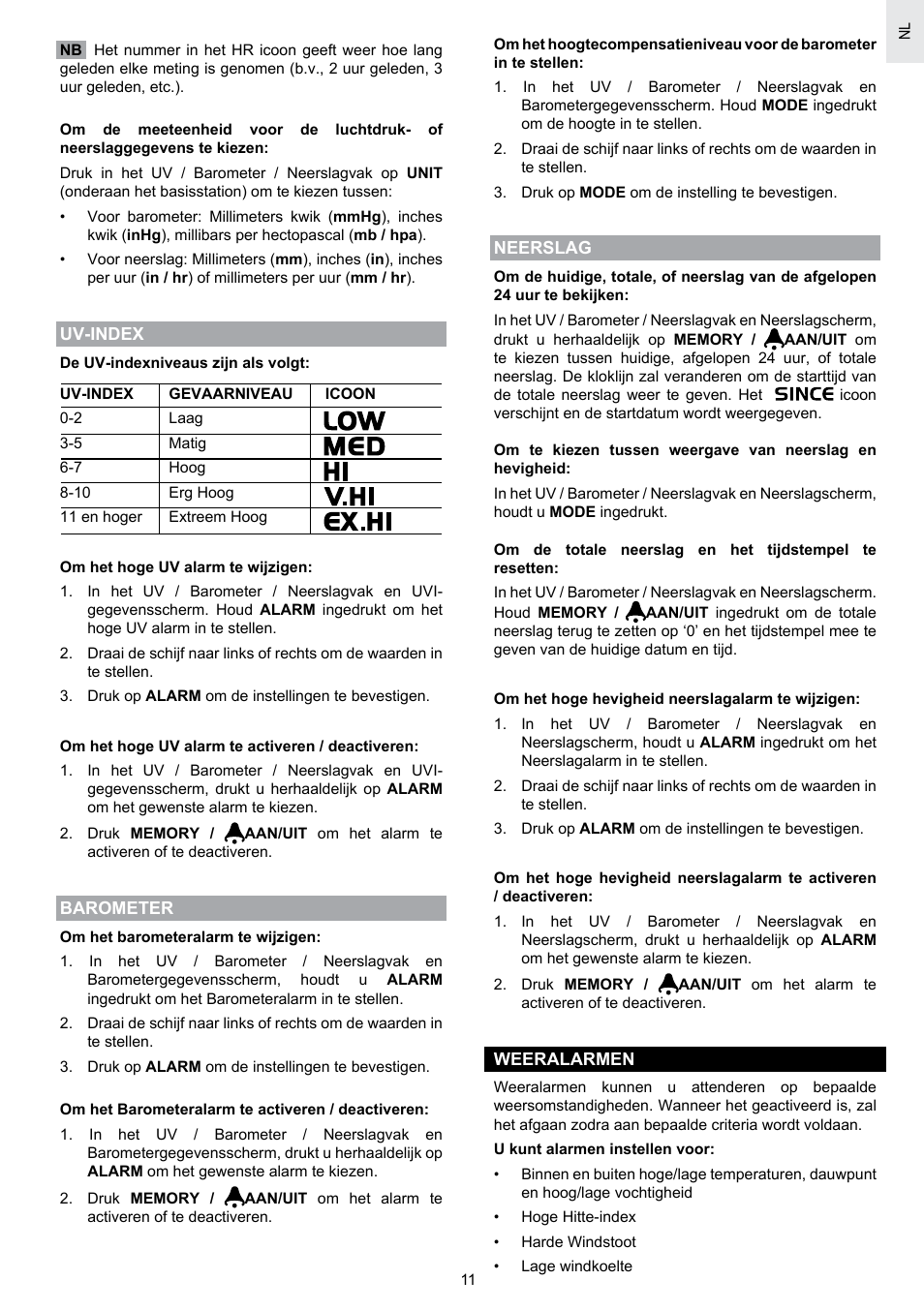 Oregon Scientific SCIENTICTM WEATHER STATION WMR100A User Manual | Page 83 / 115