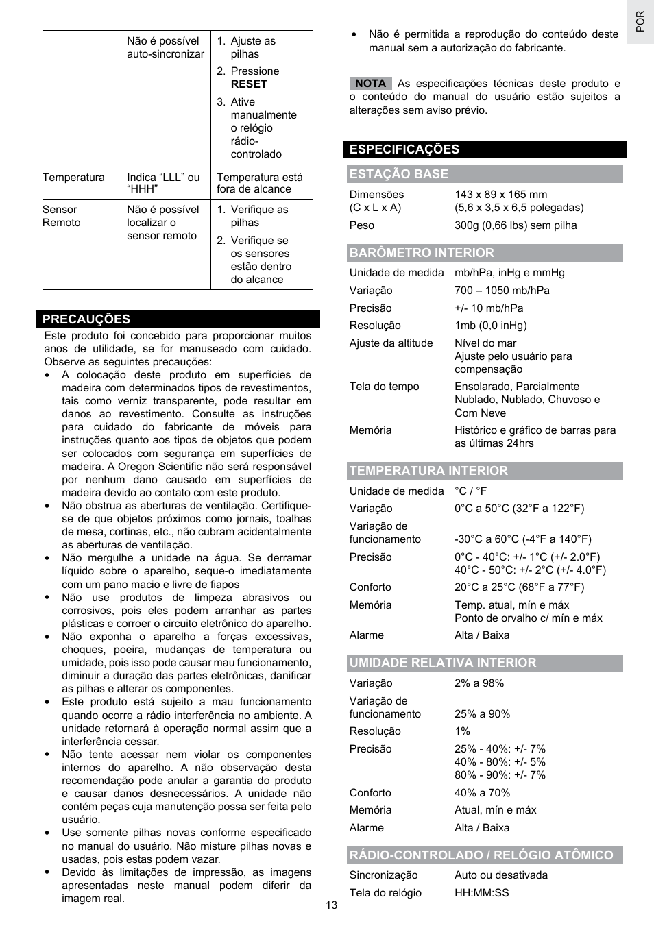 Oregon Scientific SCIENTICTM WEATHER STATION WMR100A User Manual | Page 99 / 115