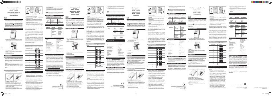 Oregon Scientific Wireless Remote Sensor THGR810 User Manual | Page 2 / 2