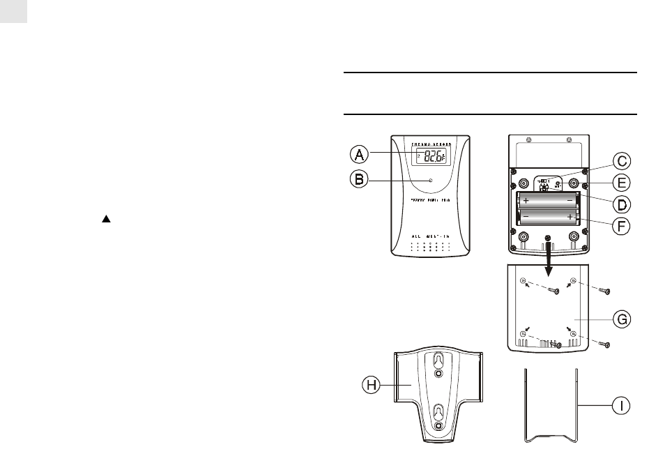 Features: remote thermo-hygro sensor | Oregon Scientific MULTI-CHANNELIN-OUT CABLEFREETHERMOMETER EMR812 User Manual | Page 2 / 11