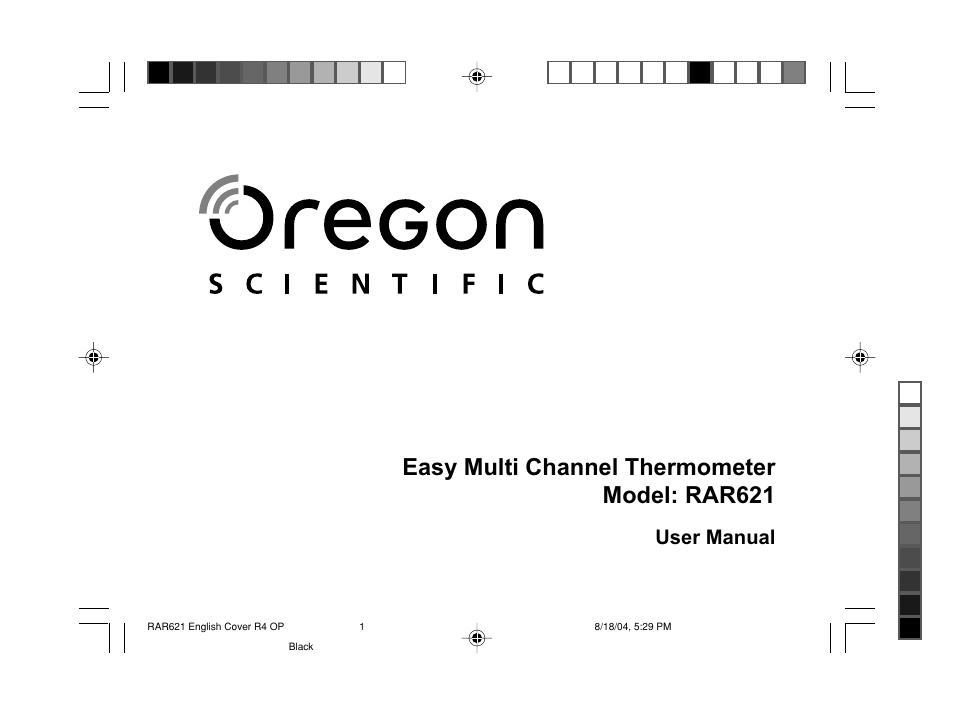 Oregon Scientific RAR621 User Manual | 17 pages