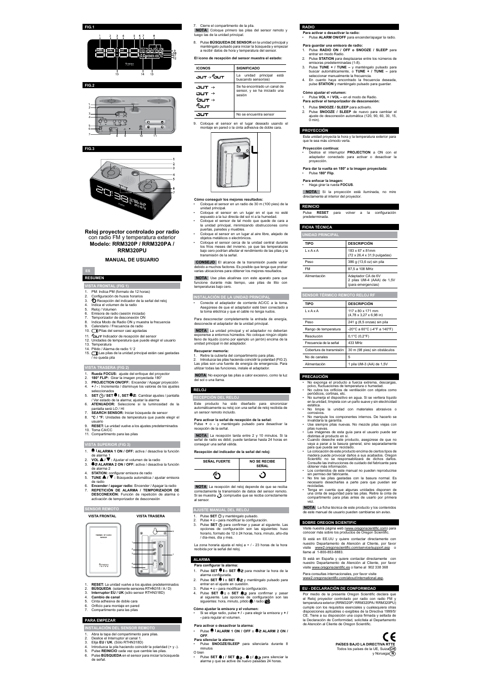 Oregon Scientific RRM320PU User Manual | Page 2 / 8