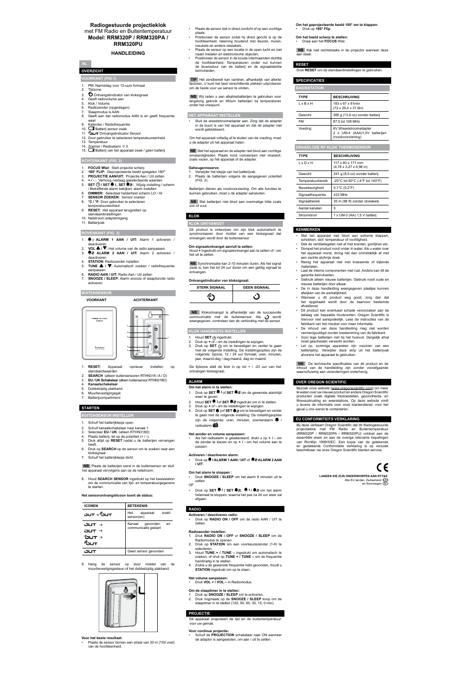 Oregon Scientific RRM320PU User Manual | Page 6 / 8