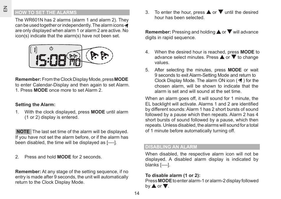 Oregon Scientific WR601N User Manual | Page 16 / 24