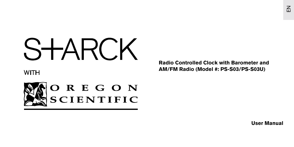 Oregon Scientific S+ARCK PS-S03U User Manual | 18 pages