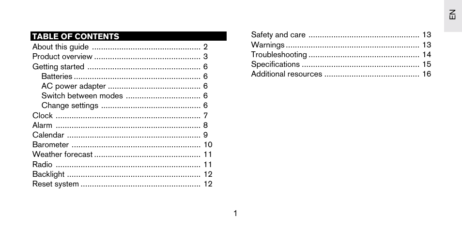 Oregon Scientific S+ARCK PS-S03U User Manual | Page 2 / 18