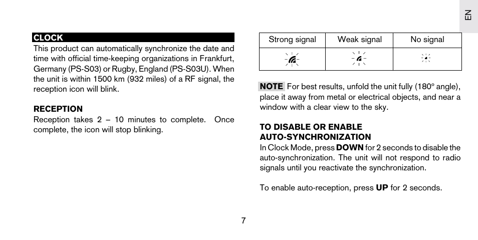 Oregon Scientific S+ARCK PS-S03U User Manual | Page 8 / 18