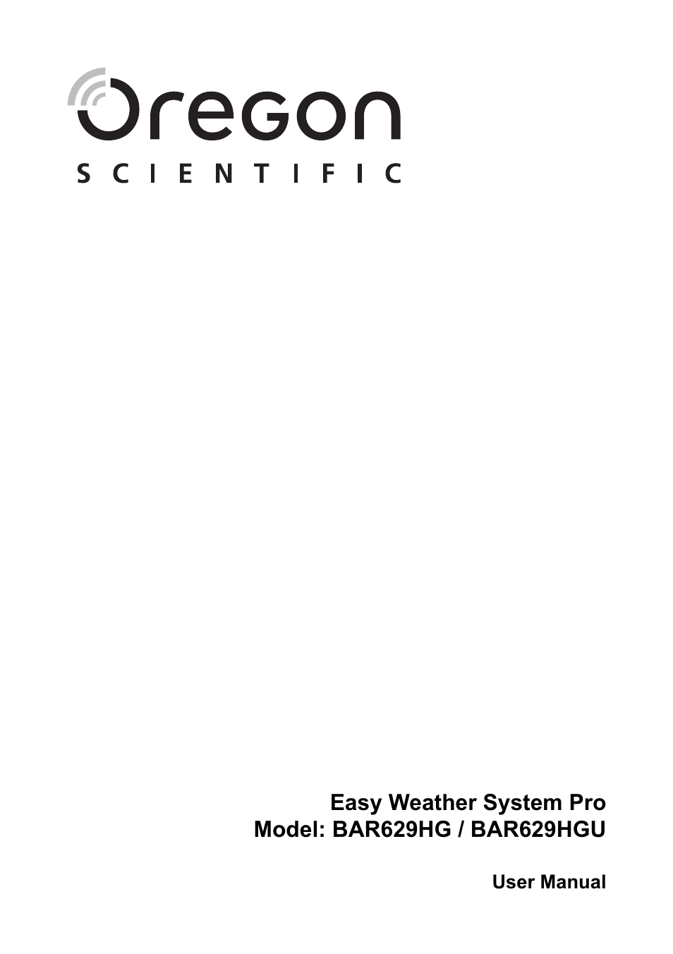 Oregon Scientific Weather System Pro BAR629HG User Manual | Page 10 / 10