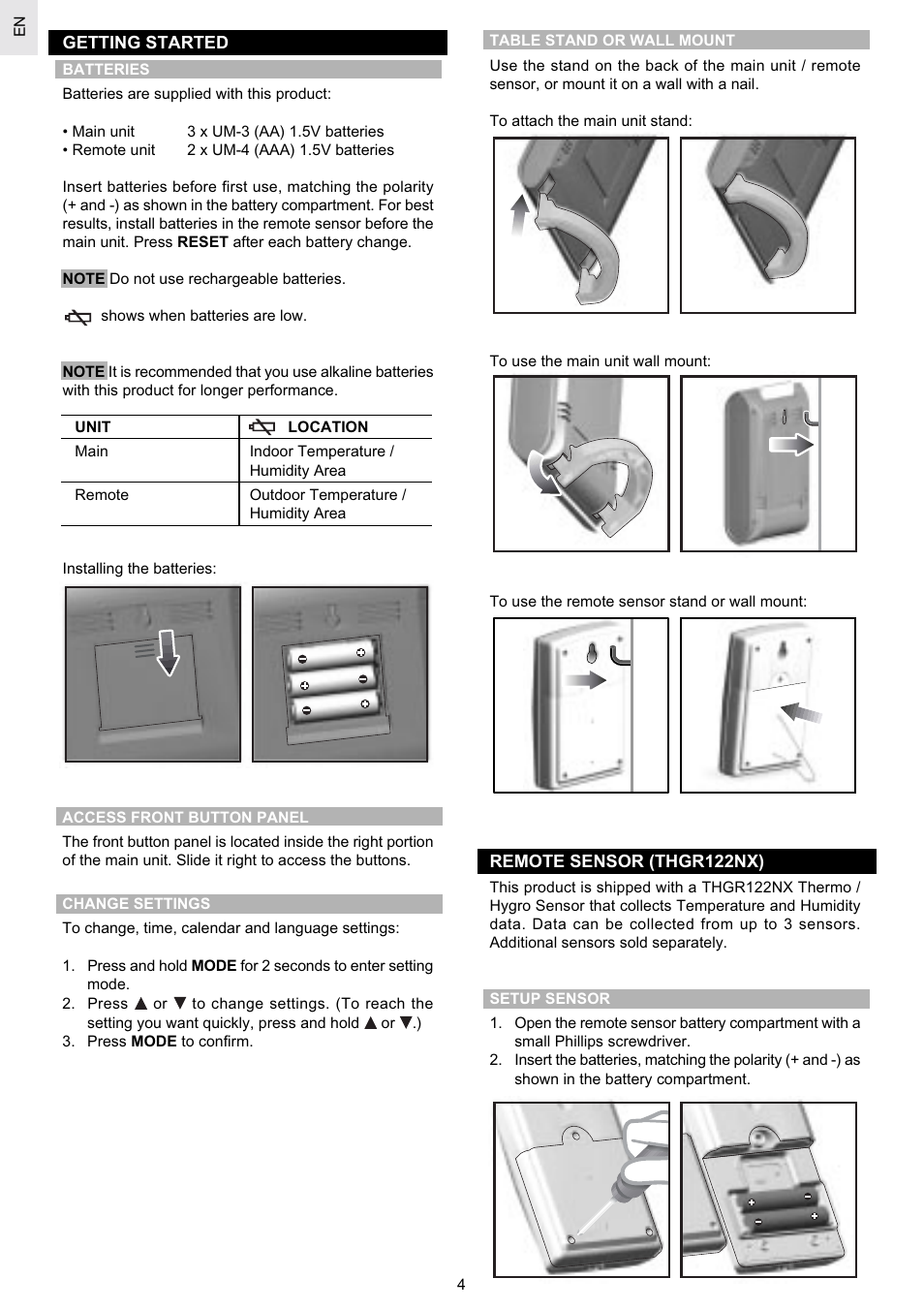 Oregon Scientific Weather System Pro BAR629HG User Manual | Page 4 / 10