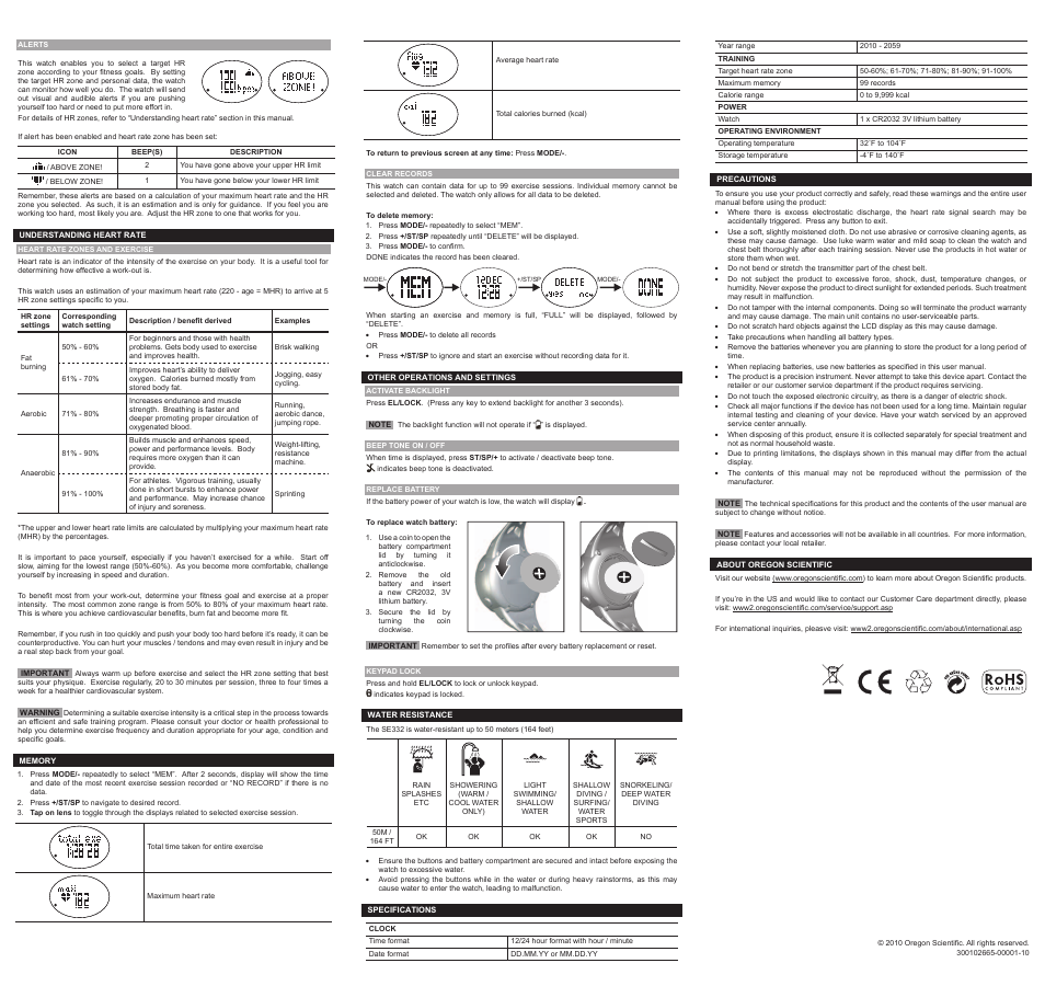Oregon Scientific SE332 User Manual | Page 2 / 2
