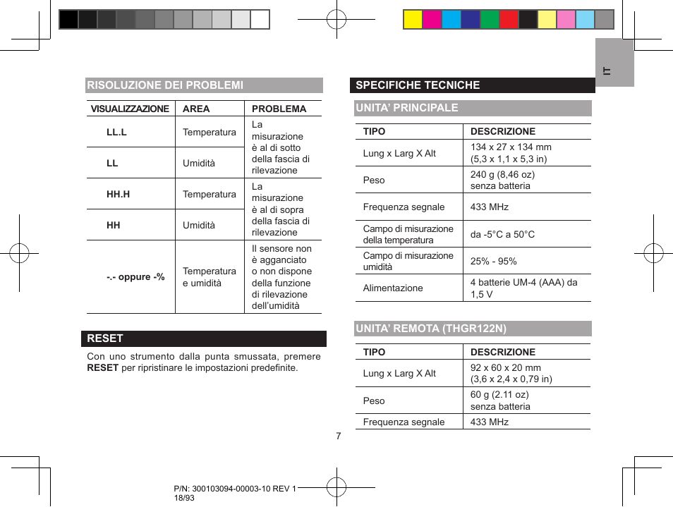 Oregon Scientific RAR501 User Manual | Page 18 / 93