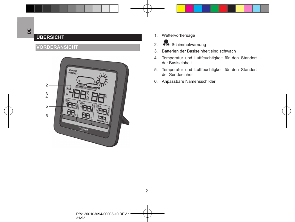 Oregon Scientific RAR501 User Manual | Page 31 / 93