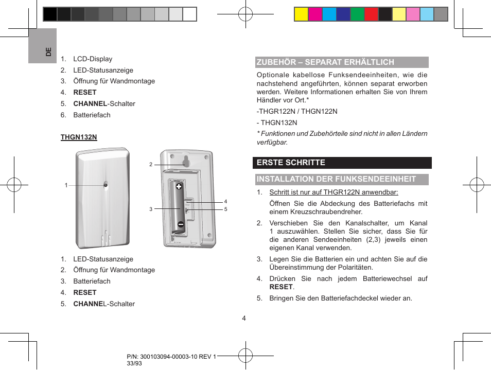 Oregon Scientific RAR501 User Manual | Page 33 / 93