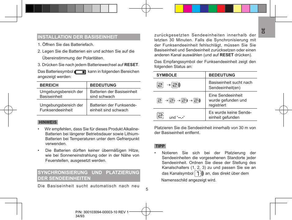 Oregon Scientific RAR501 User Manual | Page 34 / 93