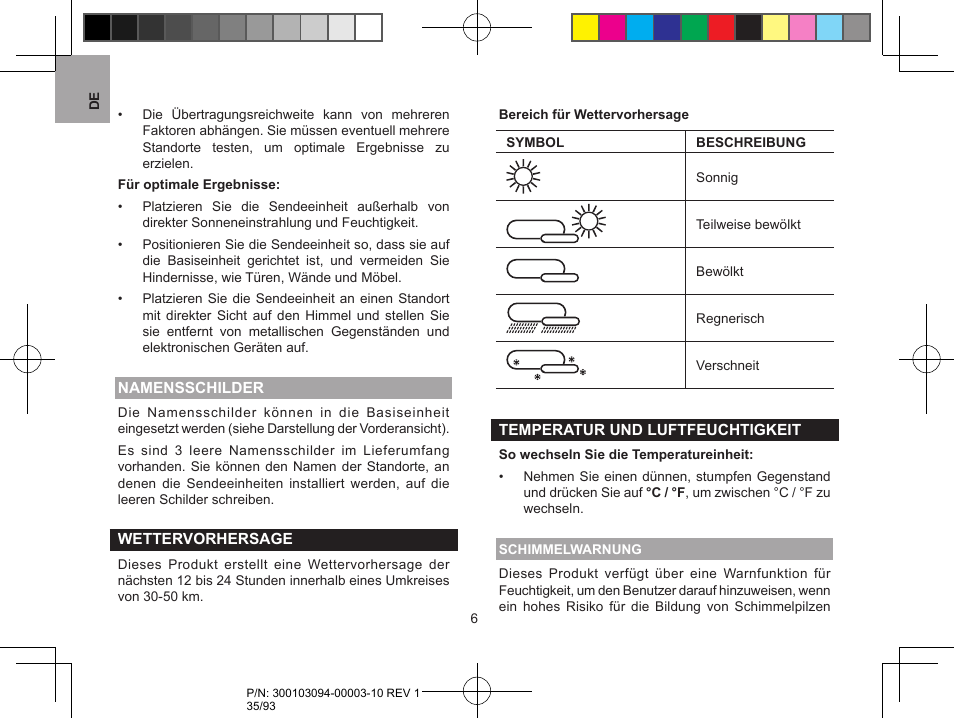 Oregon Scientific RAR501 User Manual | Page 35 / 93