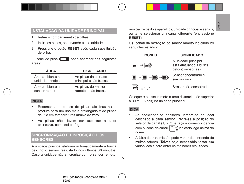 Oregon Scientific RAR501 User Manual | Page 52 / 93