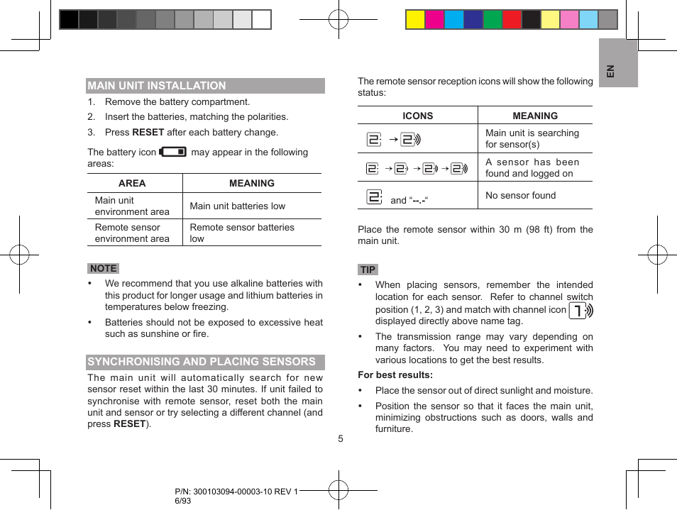 Oregon Scientific RAR501 User Manual | Page 6 / 93