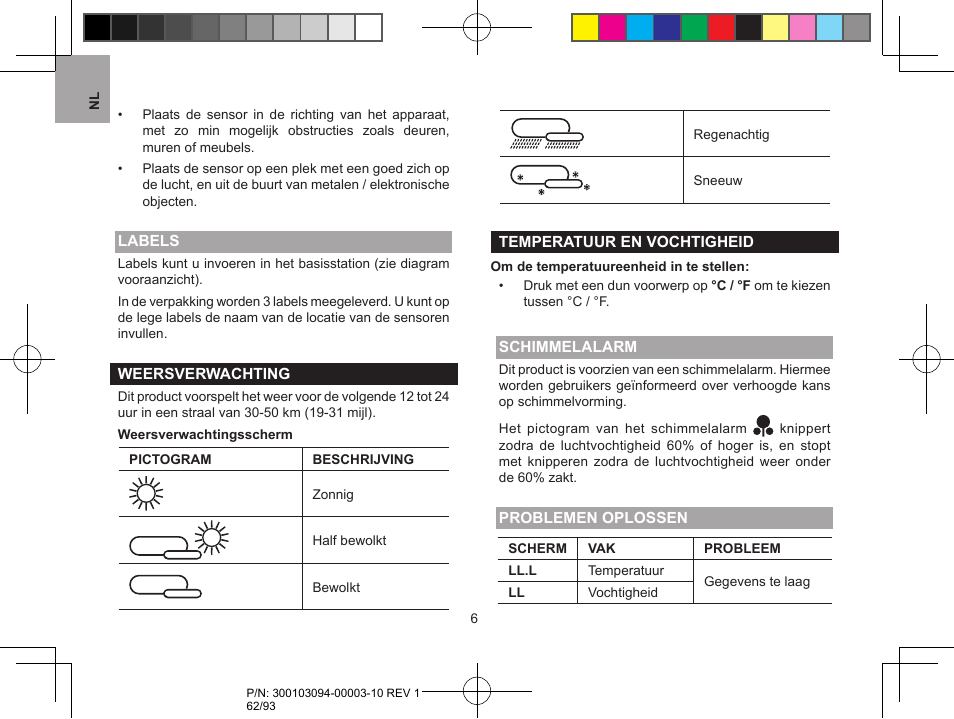 Oregon Scientific RAR501 User Manual | Page 62 / 93