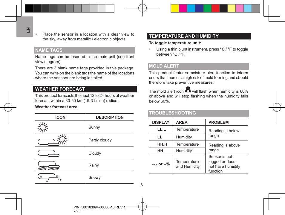 Oregon Scientific RAR501 User Manual | Page 7 / 93