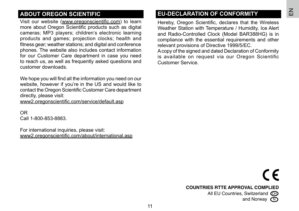 Oregon Scientific 086L004438-013 User Manual | Page 12 / 94