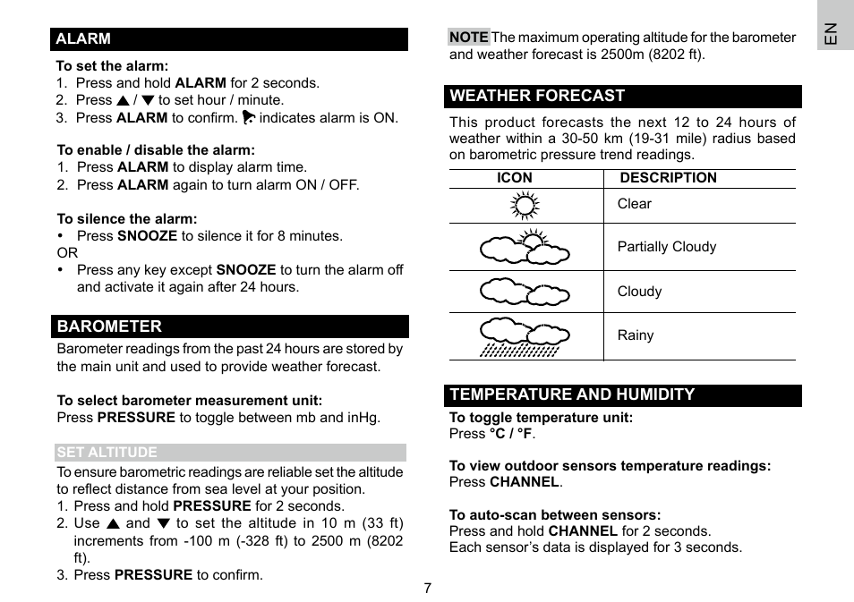 Oregon Scientific 086L004438-013 User Manual | Page 8 / 94