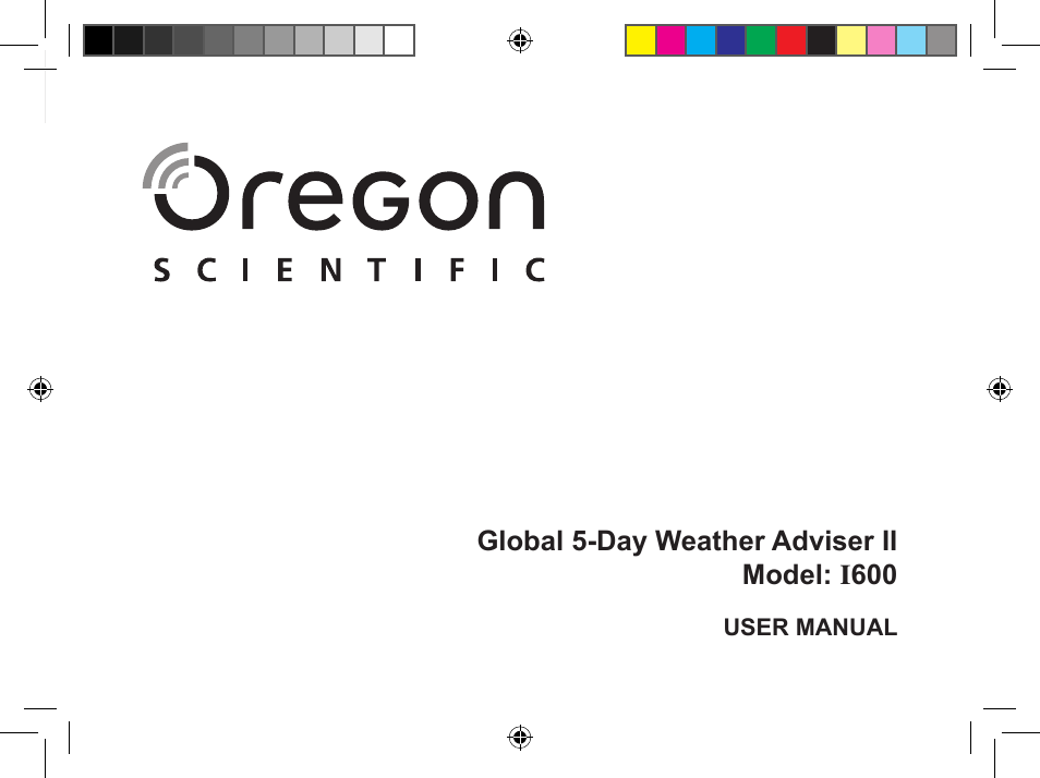 Global 5-day weather adviser ii model: i600 | Oregon Scientific Global 5-Day Weather Adviser II I600 User Manual | Page 12 / 13