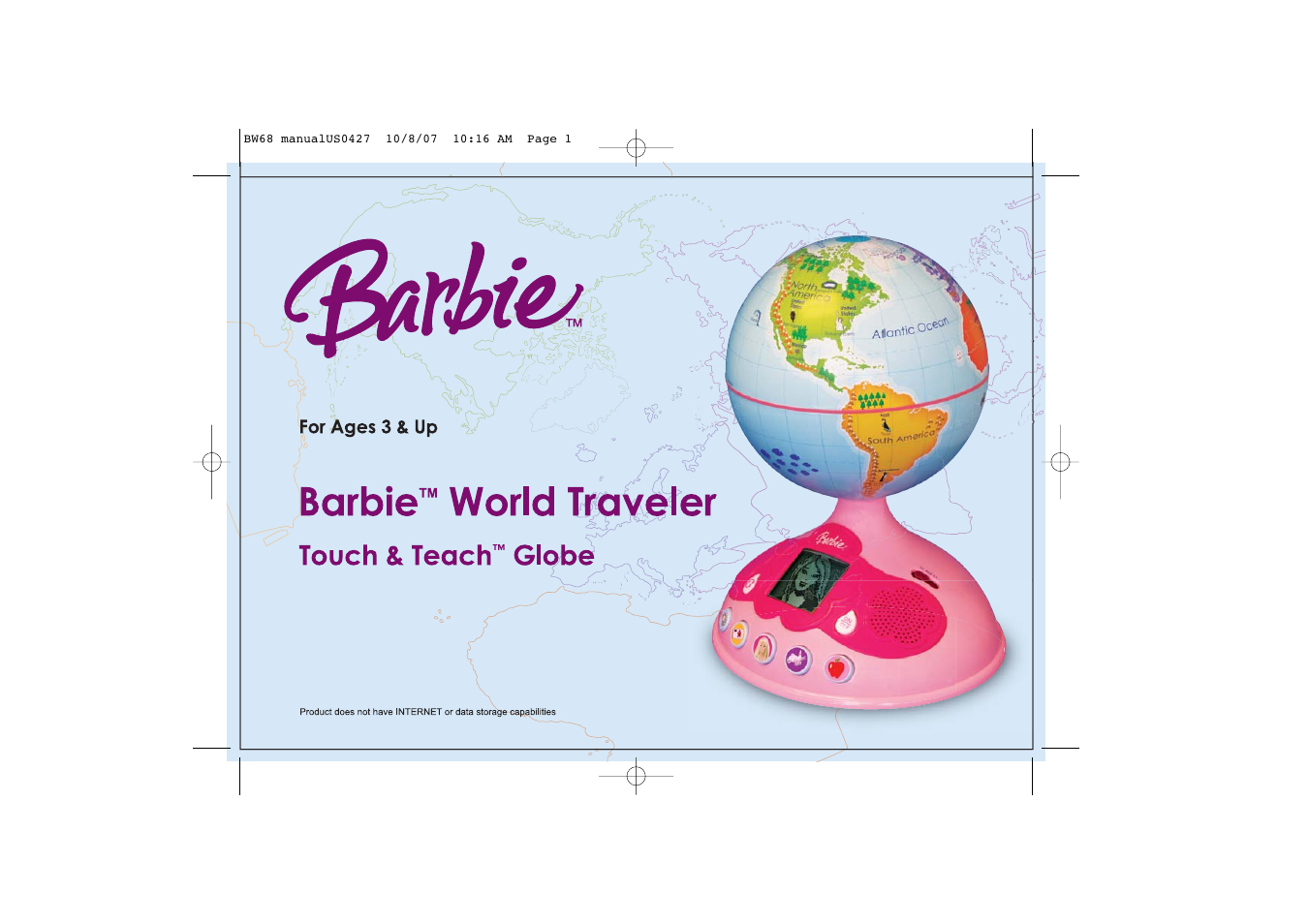 Oregon Scientific Barbie BW68 User Manual | 16 pages