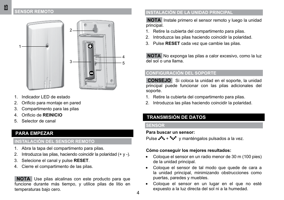 Oregon Scientific WMH800 User Manual | Page 14 / 78
