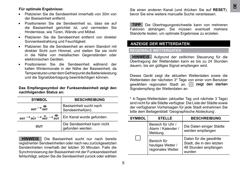 Oregon Scientific WMH800 User Manual | Page 25 / 78