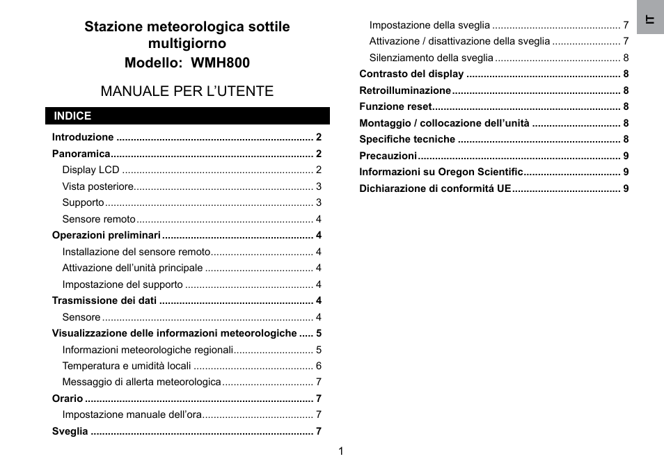 Oregon Scientific WMH800 User Manual | Page 41 / 78
