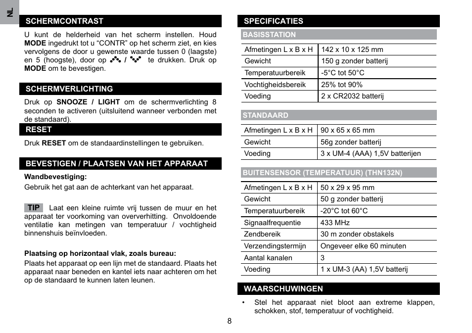 Oregon Scientific WMH800 User Manual | Page 57 / 78