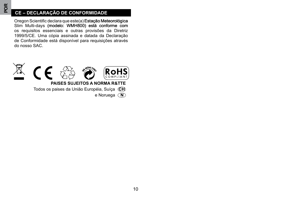 Oregon Scientific WMH800 User Manual | Page 68 / 78