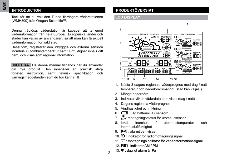 Oregon Scientific WMH800 User Manual | Page 70 / 78