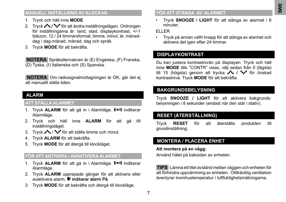 Oregon Scientific WMH800 User Manual | Page 75 / 78