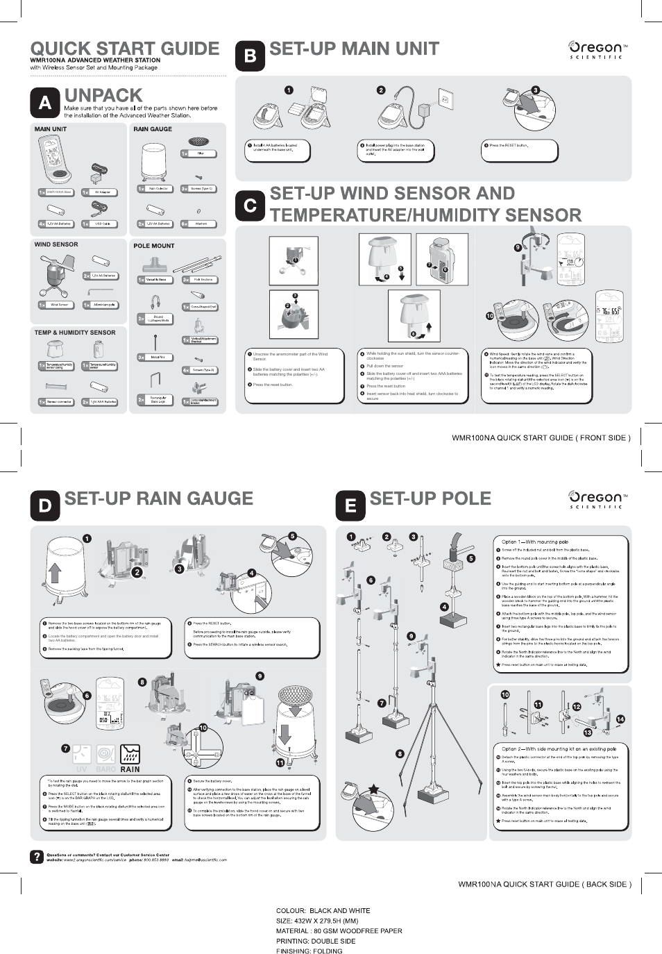 Oregon Scientific WMR100NA User Manual | 1 page