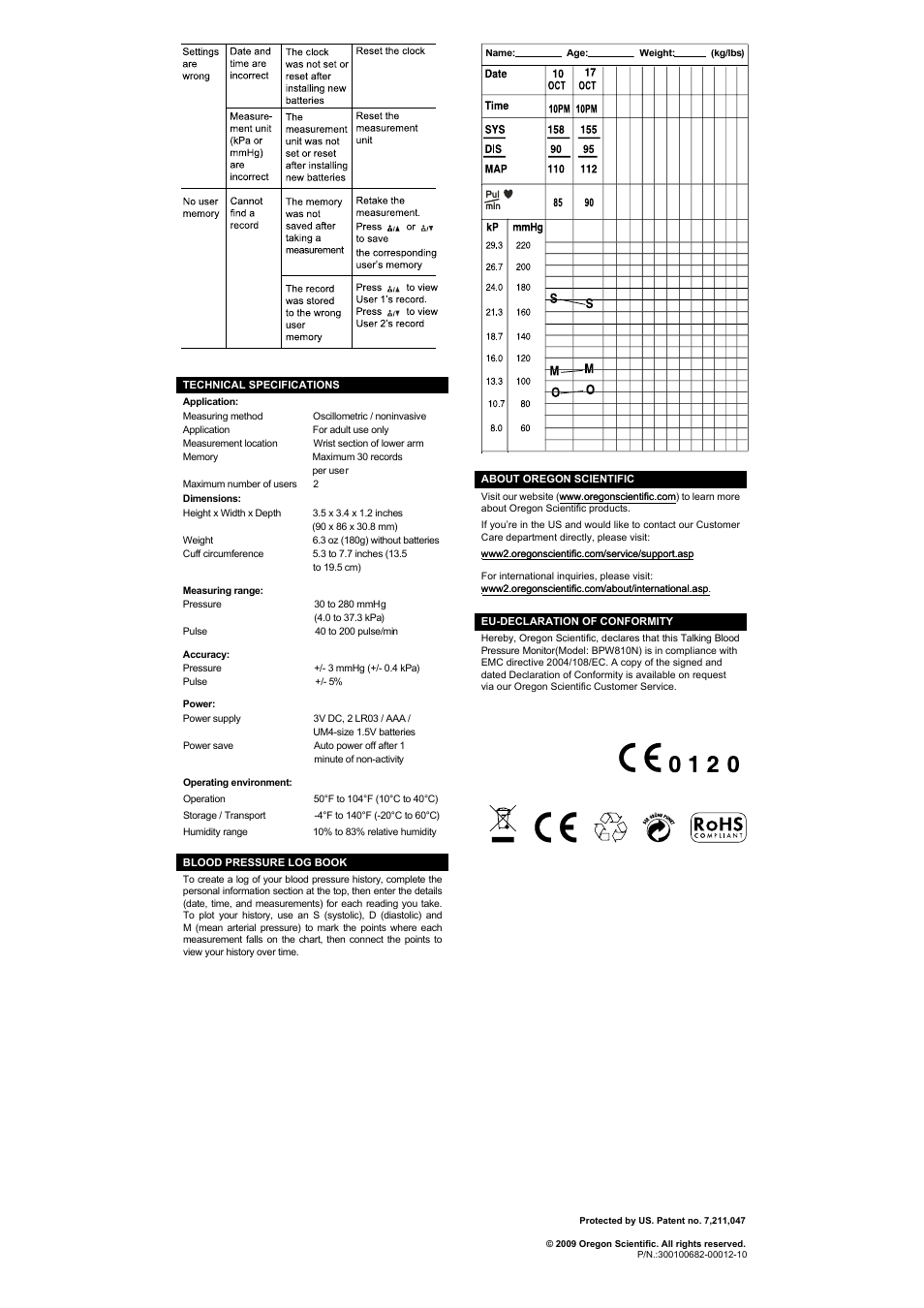 Oregon Scientific BPW810N User Manual | Page 5 / 5