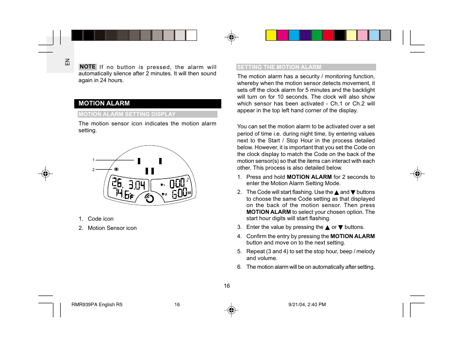 Oregon Scientific MSR939A User Manual | Page 17 / 26