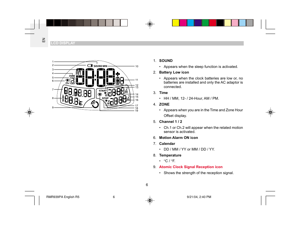 Oregon Scientific MSR939A User Manual | Page 7 / 26