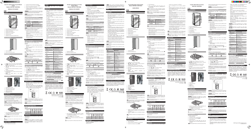 Oregon Scientific BAR1000A User Manual | Page 2 / 2