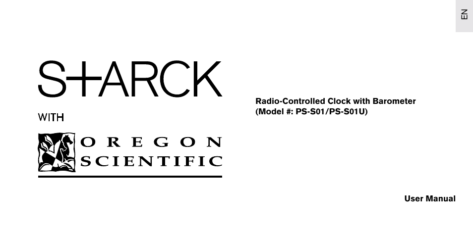 Oregon Scientific STARCK PS-S01U User Manual | 16 pages