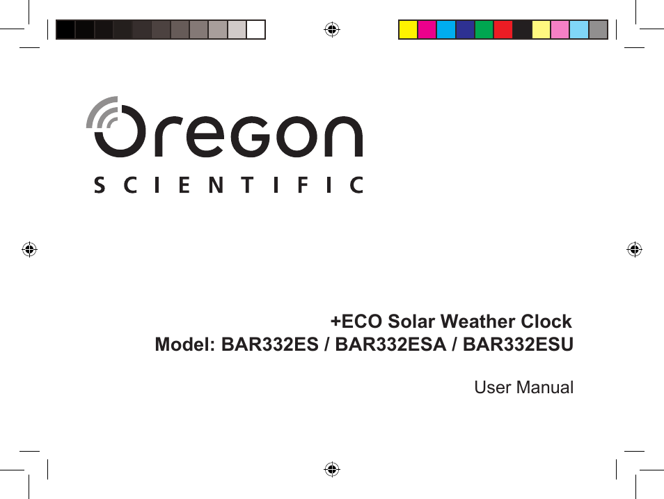 Oregon Scientific BAR332ESA User Manual | 40 pages