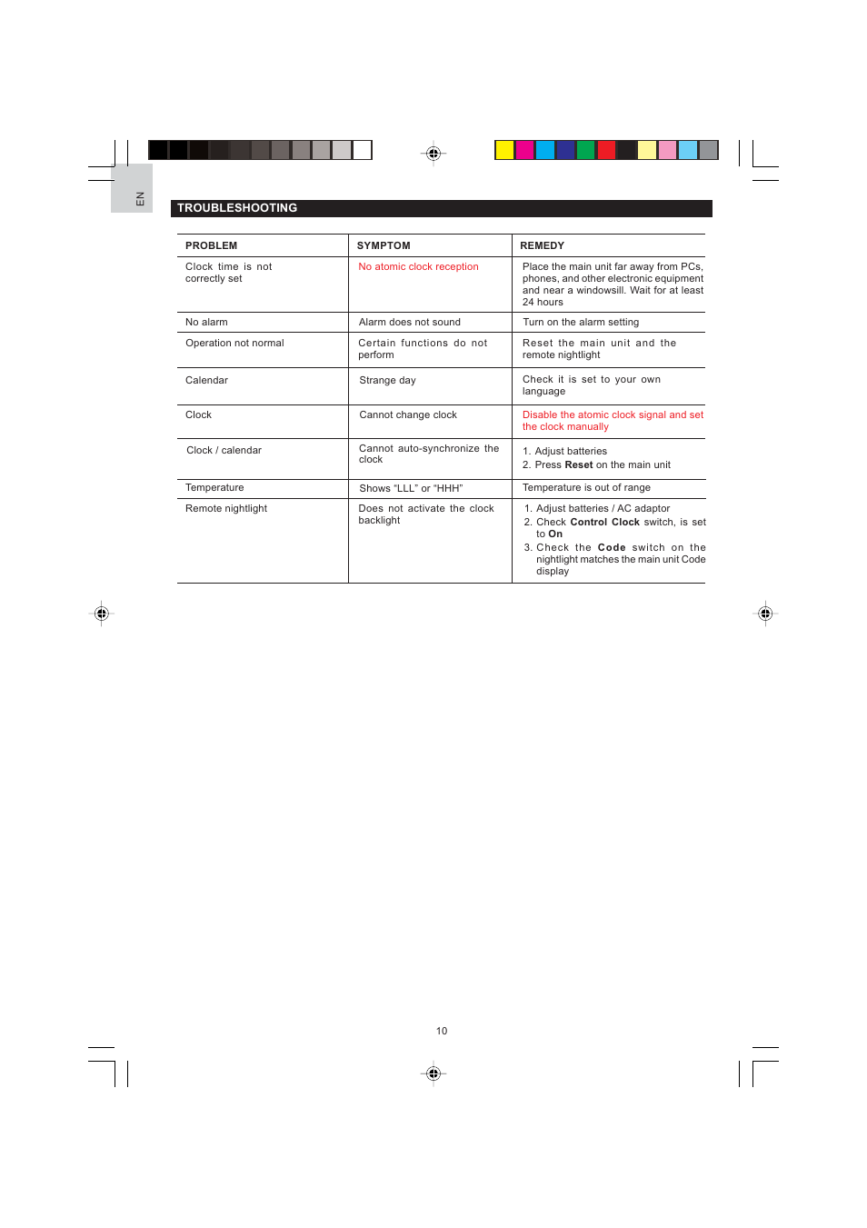 Oregon Scientific JMR868A User Manual | Page 10 / 13