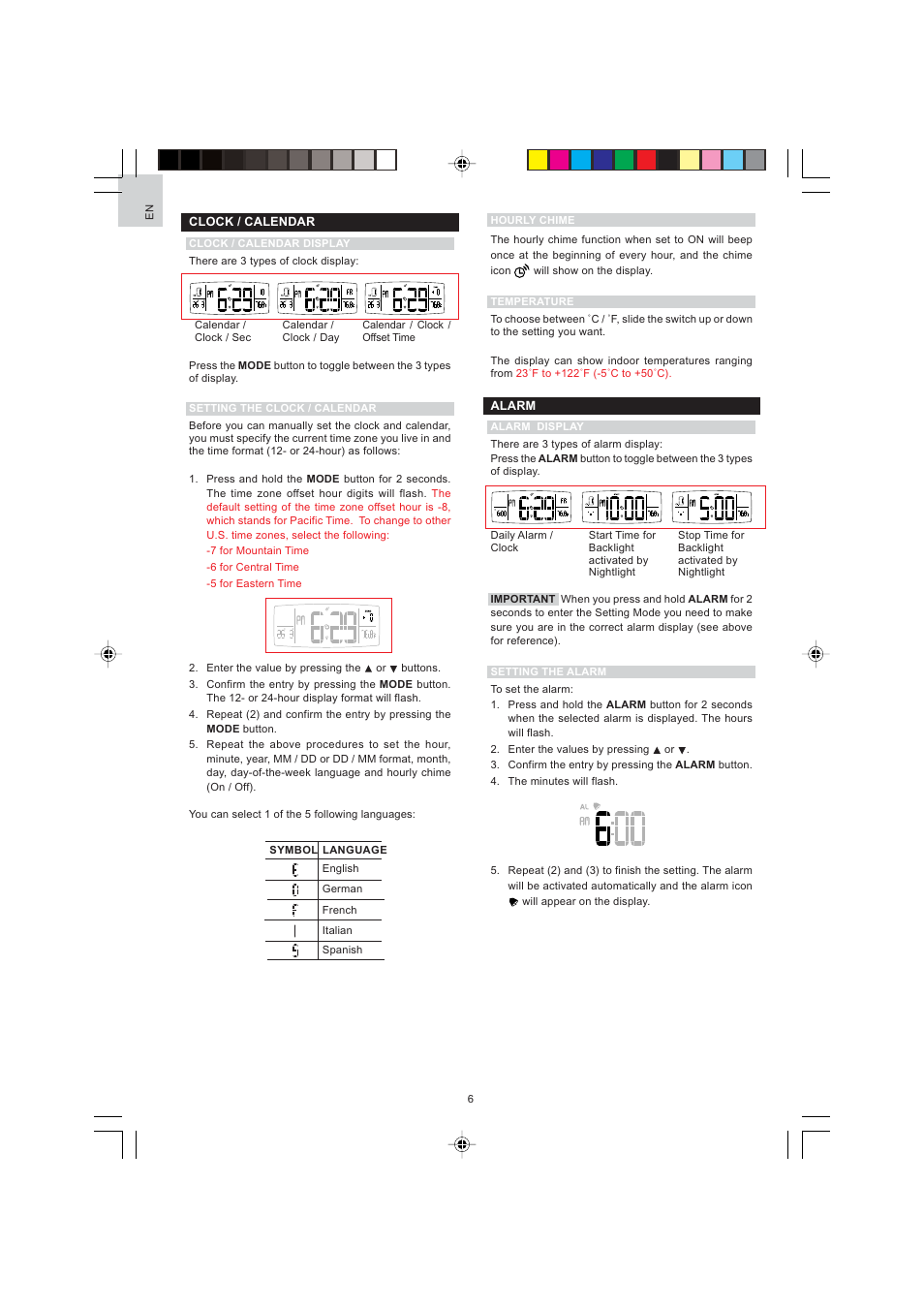 Oregon Scientific JMR868A User Manual | Page 6 / 13