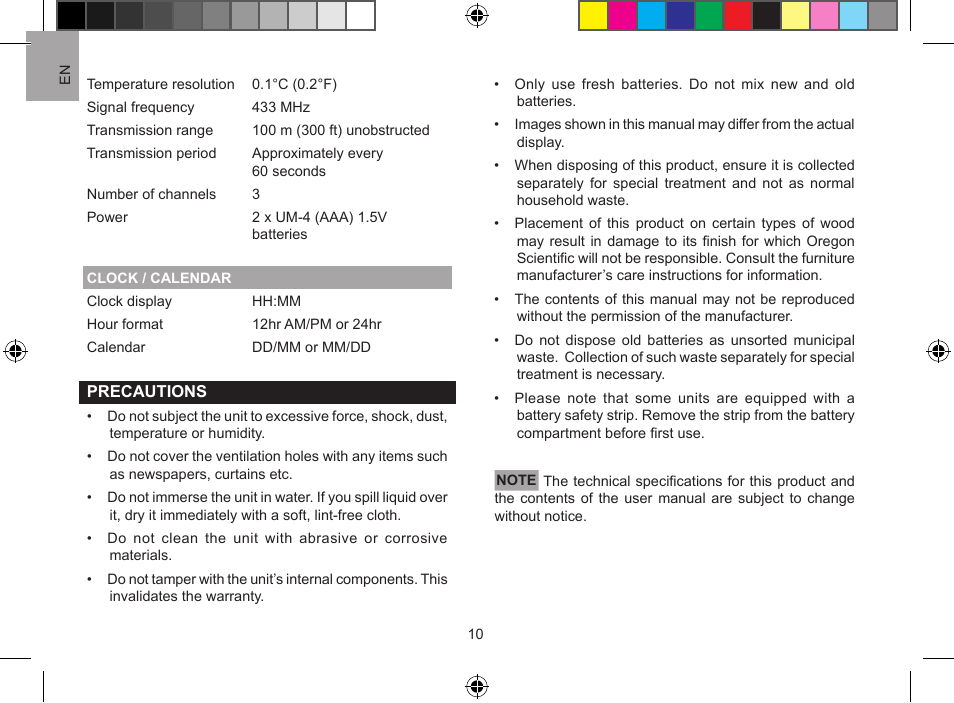 Oregon Scientific Global 5-Day Weather Adviser I I300 User Manual | Page 11 / 13