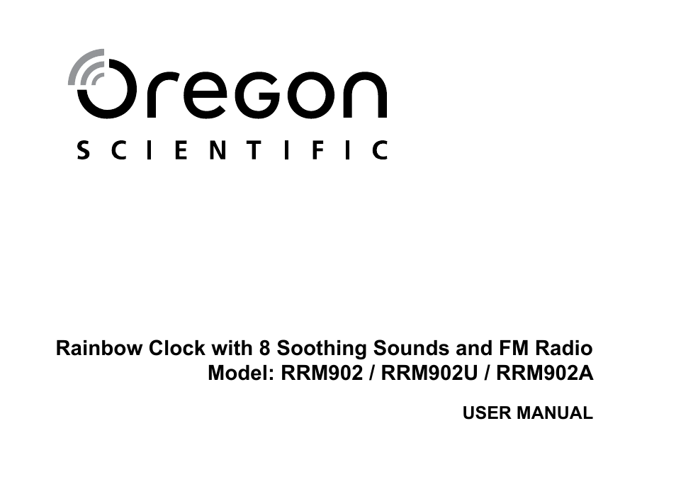 Oregon Scientific RRM902 User Manual | 84 pages