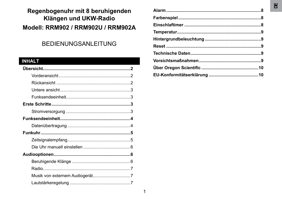 Oregon Scientific RRM902 User Manual | Page 23 / 84