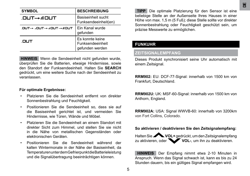 Oregon Scientific RRM902 User Manual | Page 27 / 84