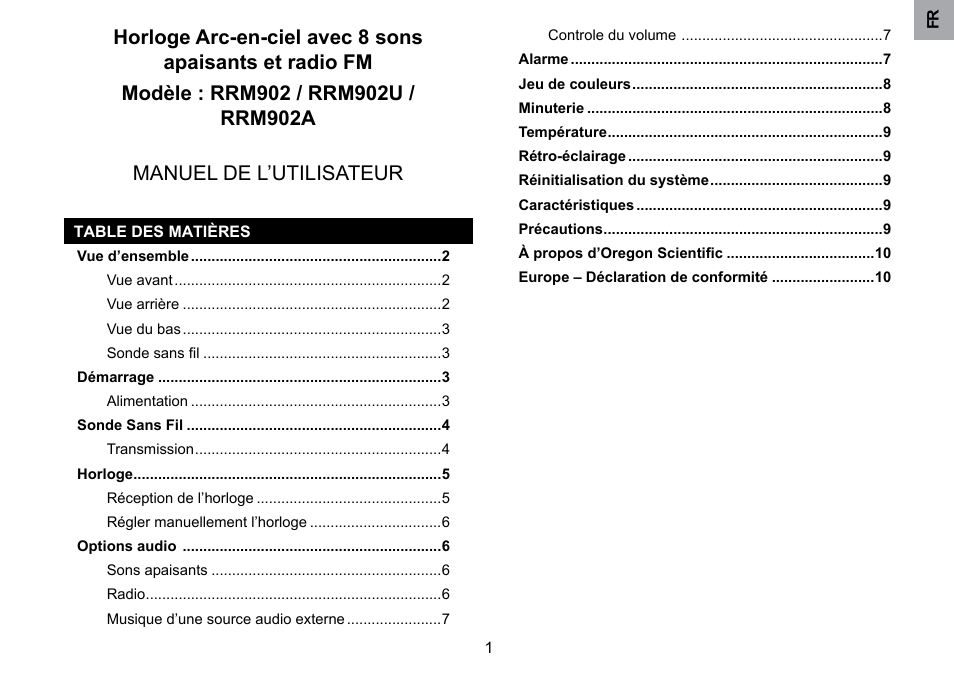 Oregon Scientific RRM902 User Manual | Page 34 / 84